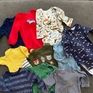 Baby Boy Long Sleeve Onesie Bundle 0-3 months